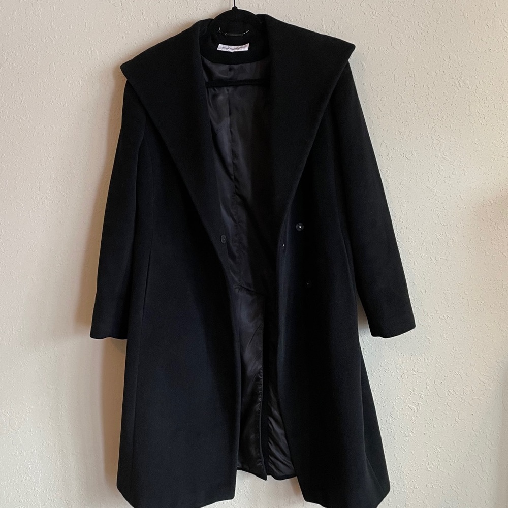 $210 CALVIN KLEIN BELTED ANGORA & WOOL COAT - Picture 2 of 9